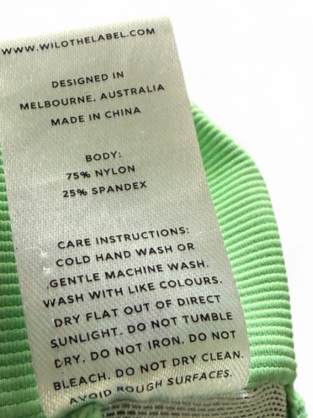 WILO The Label Ribbed Sports Bra | Mint Green | Size Small Athletic | Australia - Picture 7 of 7